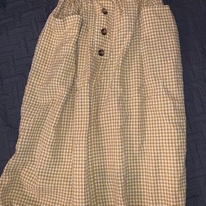 SHEIN girls long gingham skirt.